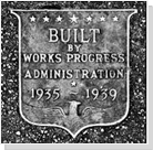 Plaques similar to this one can been seen on bridges and stonework proudly completed by the WPA throughout Virginia.  